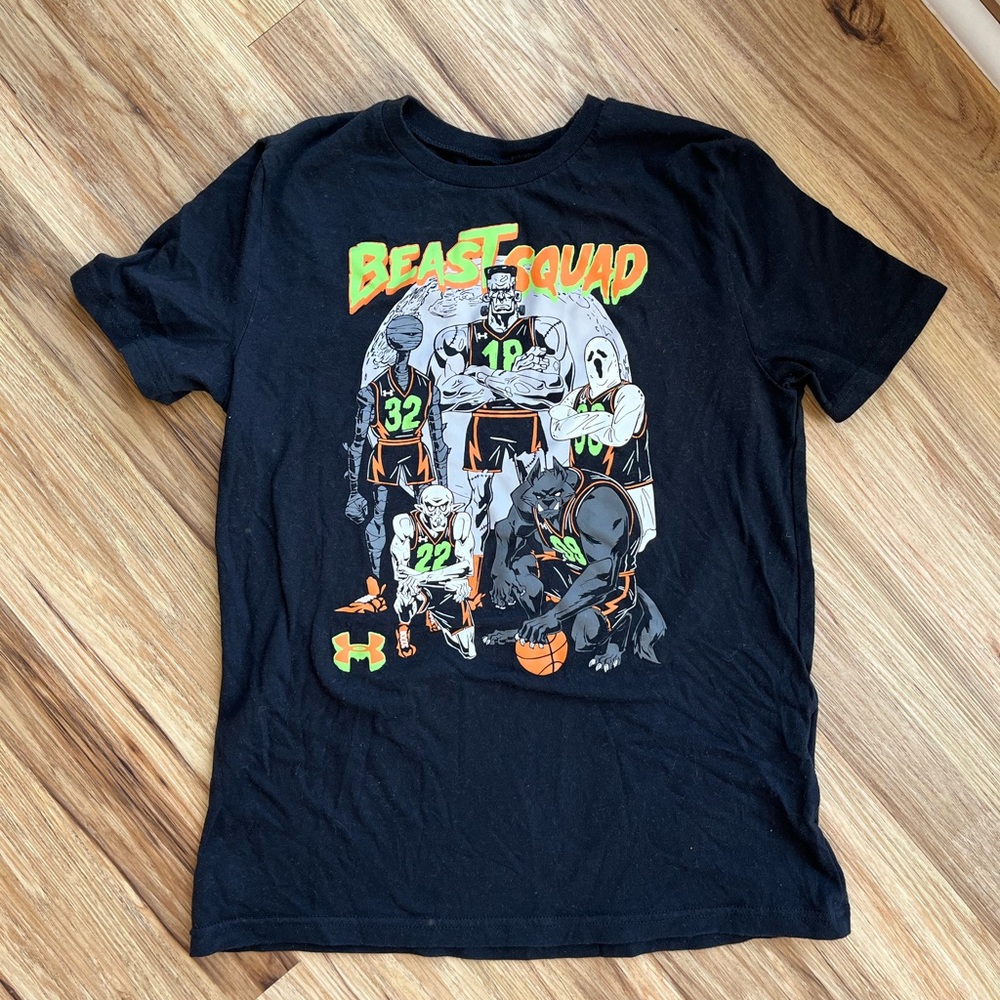 Under Armour Black Graphic Tee with Neon Accents